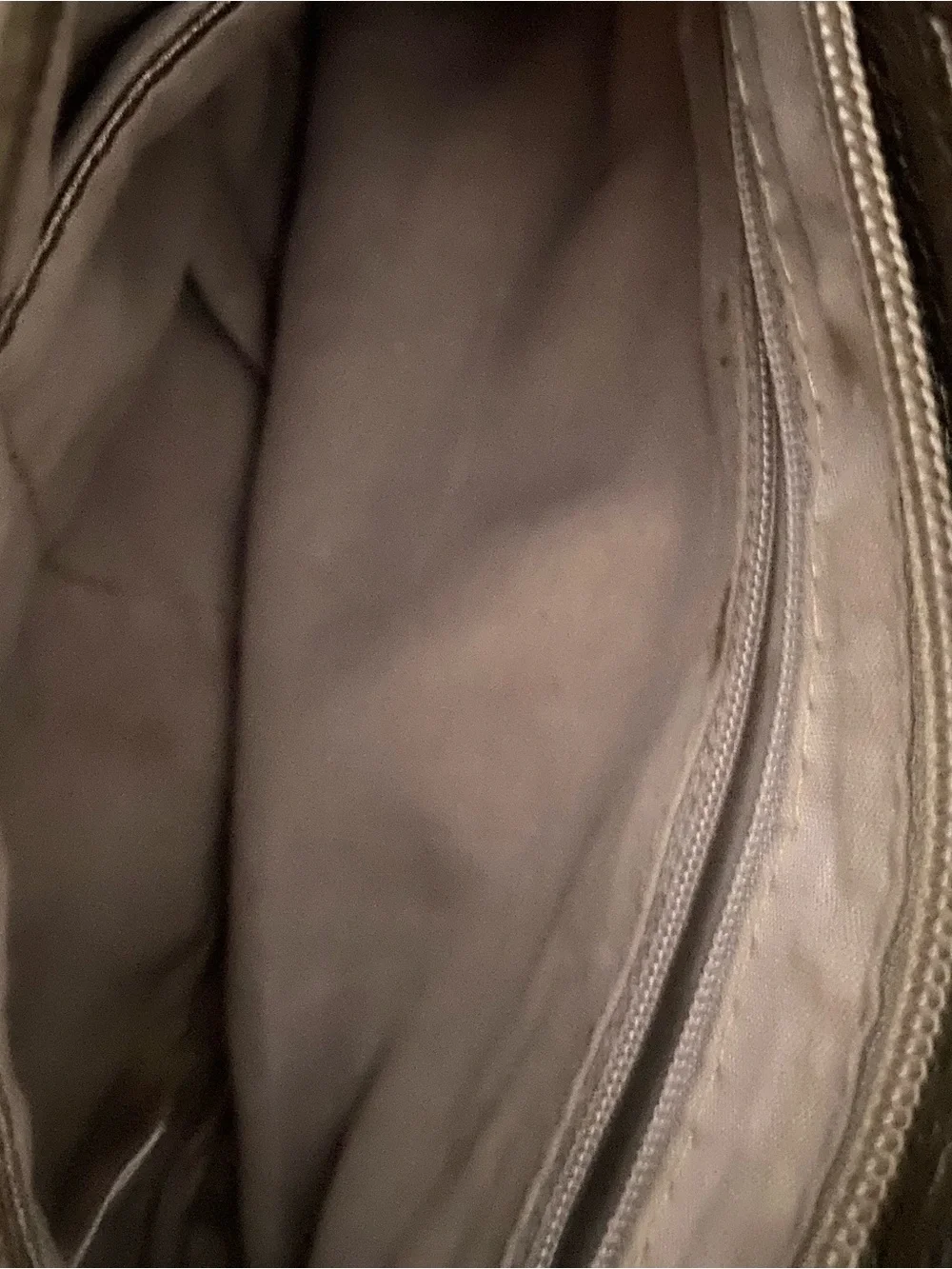 Metallic Gray Pleated Faux Leather Clutch